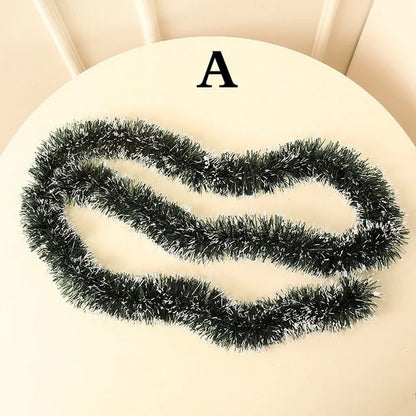 1PCS 2M Christmas Eve Decoration Bar Tops Ribbon Garland Christmas Tree Kitchen Ornaments Wedding Party Decoration Prop