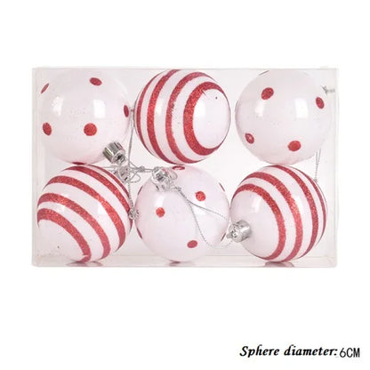 Red and White Christmas Ornaments Christmas Cane Series Christmas Ball Party Wedding Christmas Tree Ornaments 2023 New Year