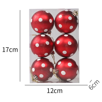 Red and White Christmas Ornaments Christmas Cane Series Christmas Ball Party Wedding Christmas Tree Ornaments 2023 New Year