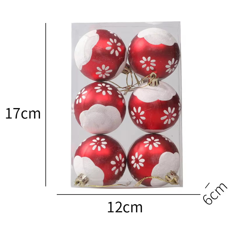 Red and White Christmas Ornaments Christmas Cane Series Christmas Ball Party Wedding Christmas Tree Ornaments 2023 New Year