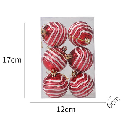 Red and White Christmas Ornaments Christmas Cane Series Christmas Ball Party Wedding Christmas Tree Ornaments 2023 New Year