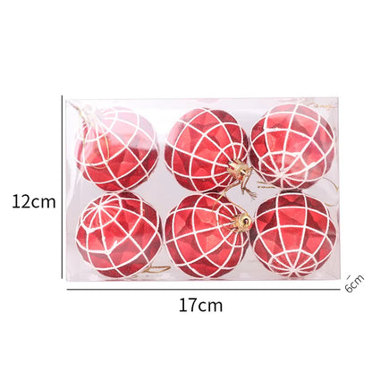 Red and White Christmas Ornaments Christmas Cane Series Christmas Ball Party Wedding Christmas Tree Ornaments 2023 New Year